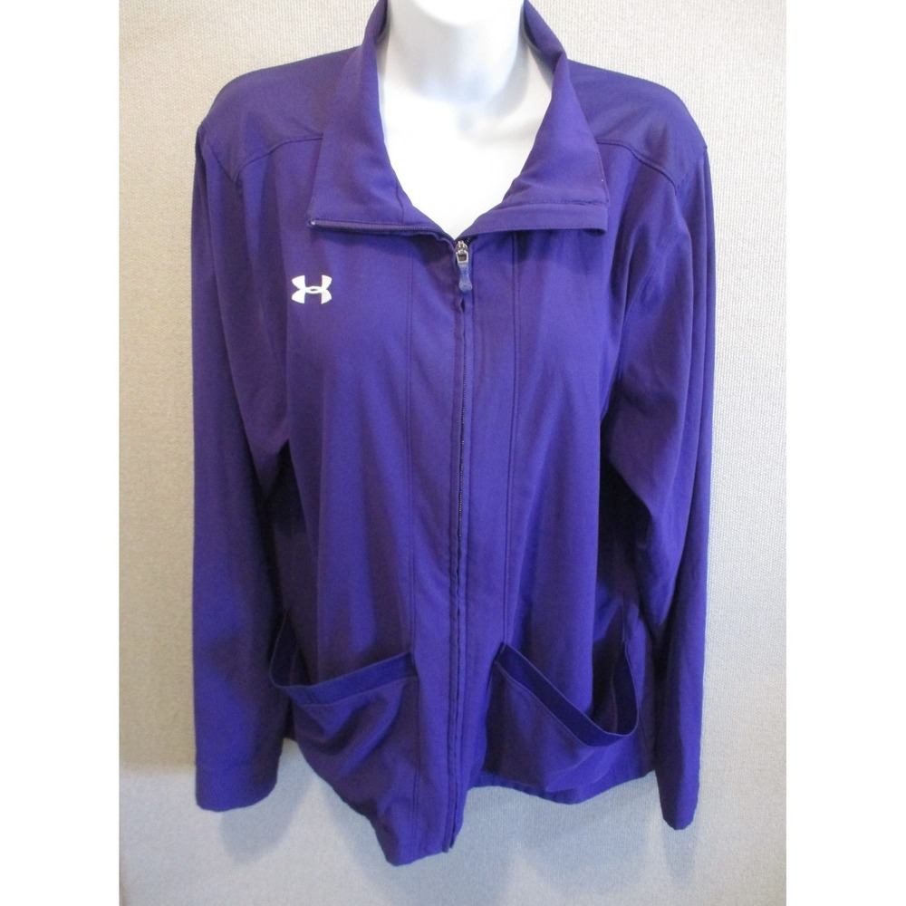 Under Armour Women's Purple Pre-Game Woven Jacket # 1258832 Size XL